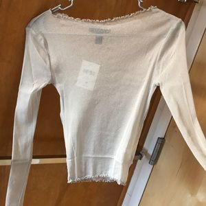 White sparkely mesh top- BRAND NEW